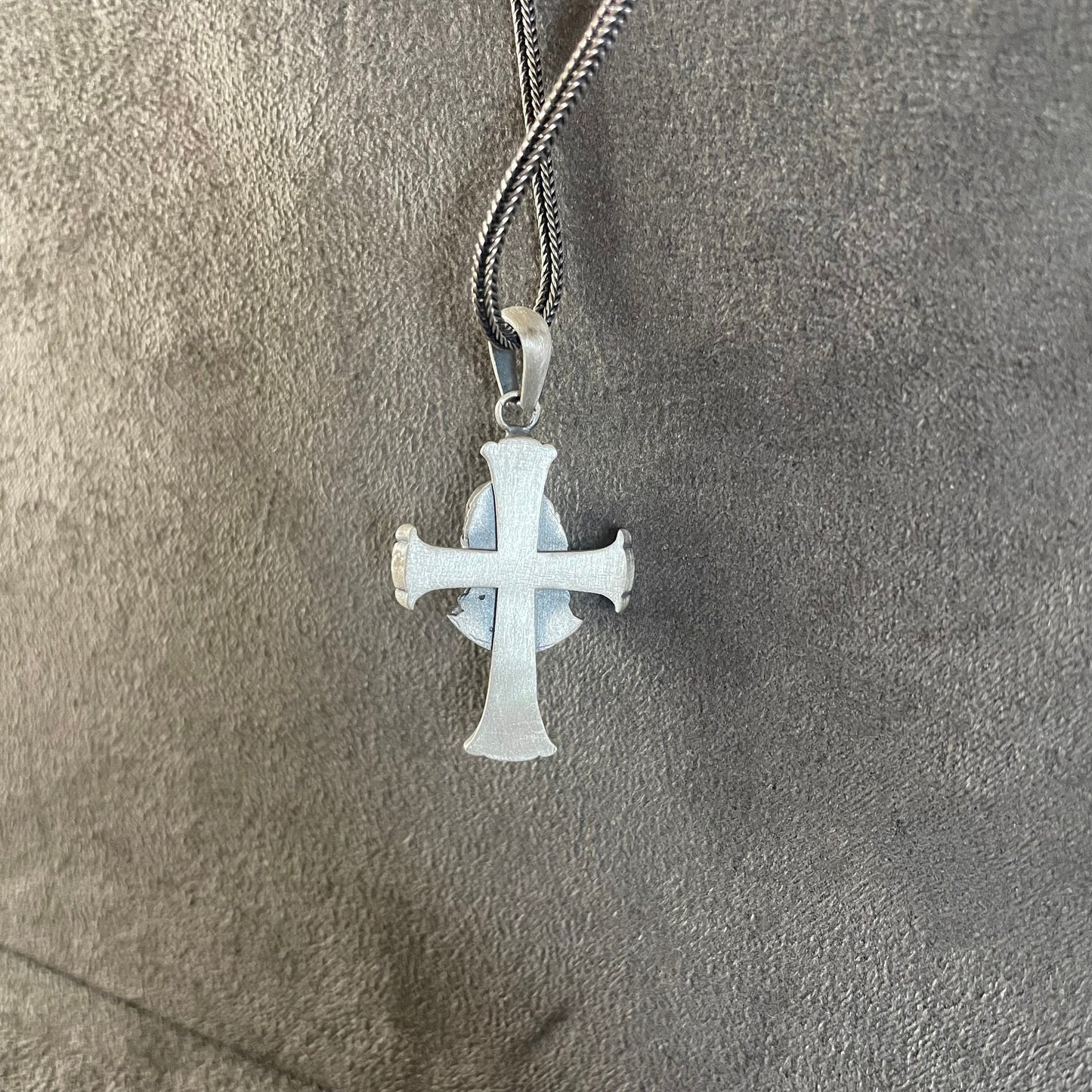 3D Savior Jesus Cross Pendant Sterling Silver Crucifix Necklace