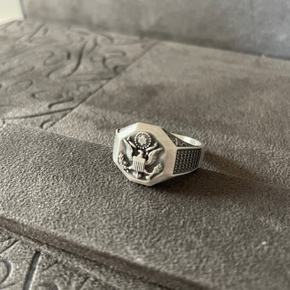 Sterling Silver American Flag Ring