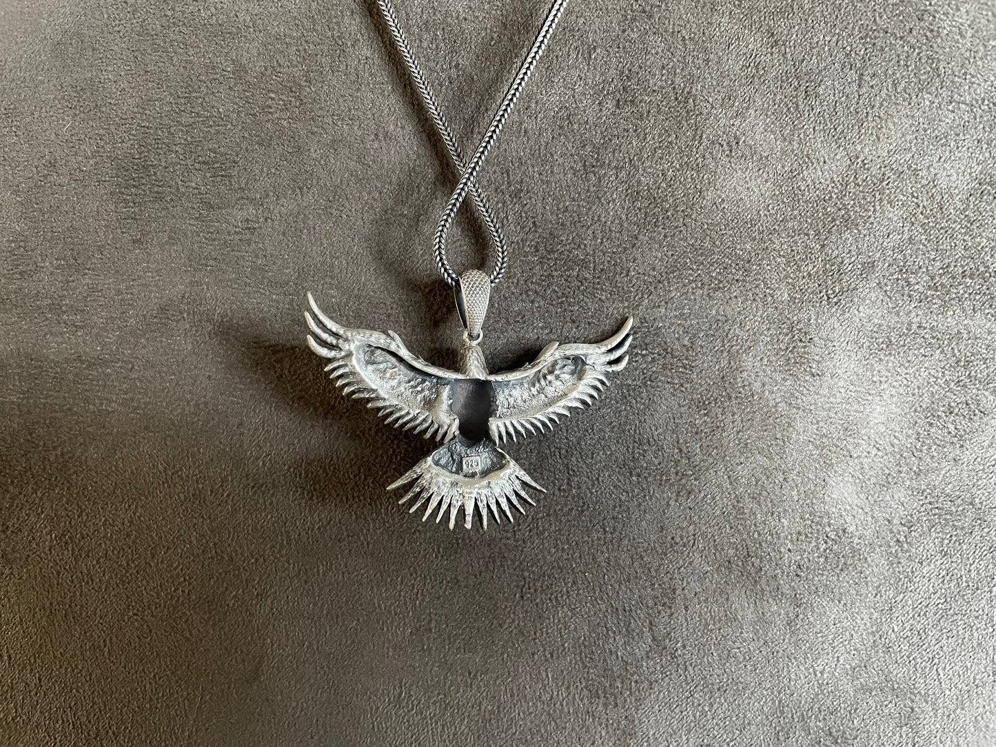 Eagle Pendant, Sterling Silver American Eagle Necklace, Handmade Men Jewelry, Animal Lover Gift, Animal Jewelry, Eagle Birthday Gift