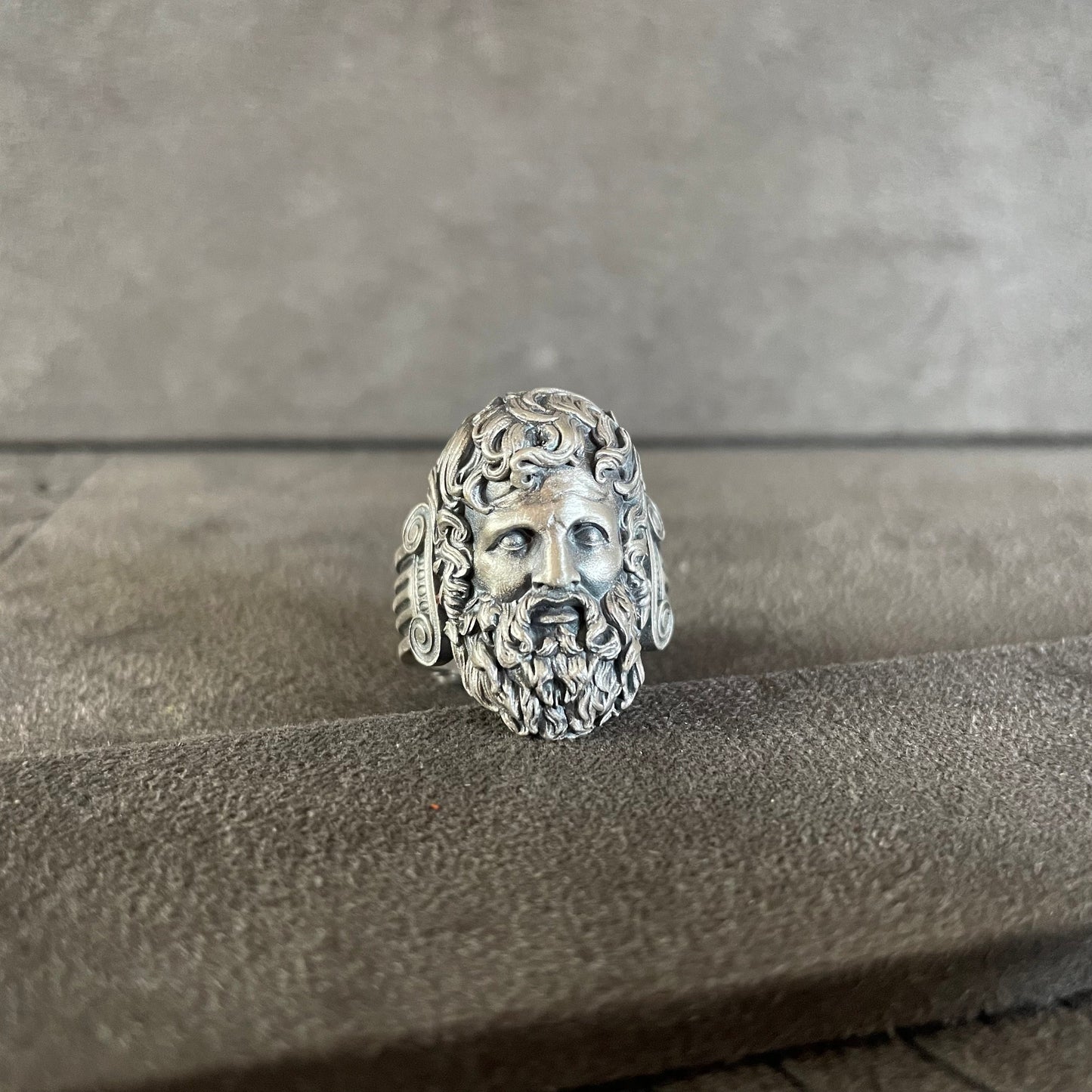 God Zeus Ring, Sterling Silver Zeus Charm, Ancient Greek Mythology, Mythical Zeus King of The Gods, Unique Art Piece, Birthday Present