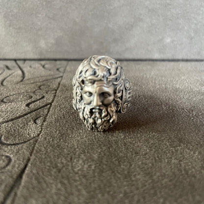 God Zeus Ring, Sterling Silver Zeus Charm, Ancient Greek Mythology, Mythical Zeus King of The Gods, Unique Art Piece, Birthday Present