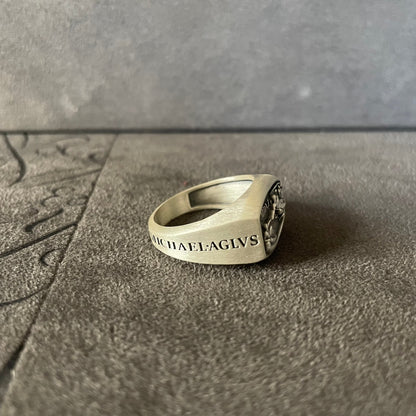 Michaelangelo Sistine Chapel Ring, 925 Sterling Silver Creation of Adam Signet Ring, Hand of God Ring, Renaissance Age Ring For Men