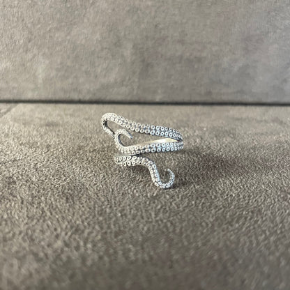 Octopus Tentacle Ring, Sterling Silver Octopus Kraken, Personalized Gift for Him, Long Distance Relationship Gift For Boyfriend