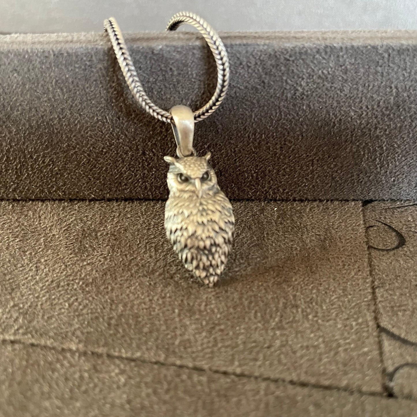 Owl Pendant, Sterling Silver Handmade Owl Necklace, Owl Animal Bird Jewelry, Owl Charm, Owl Gift, Animal Necklace, Unique Gift