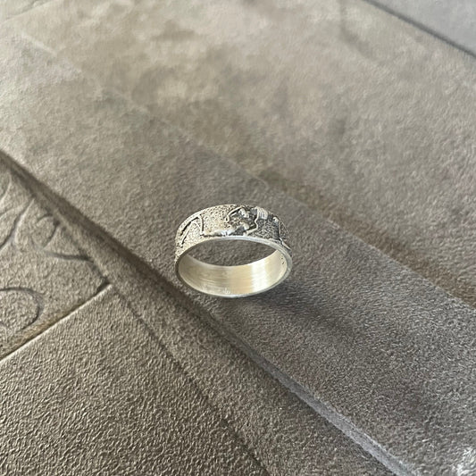 Skeleton Wedding Ring, Sterling Silver Gift Ring for Boyfriend, Unique Wedding Skeleton Band Ring Gifts, Band Ring, Promise Ring