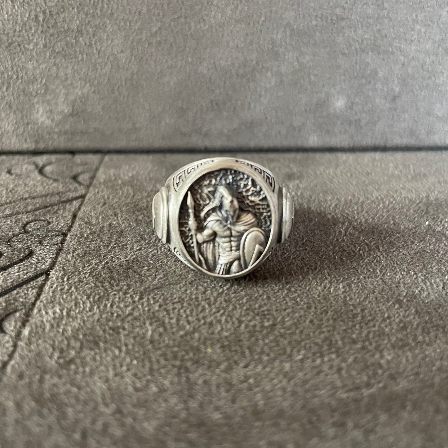 Spartan Ring, Sterling Silver Spartan Soldier Men Ring, Greek Spartan Men Ring, Leonidas Ring, Spartan Shield, Helmet Accessory