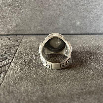 Spartan Ring, Sterling Silver Spartan Soldier Men Ring, Greek Spartan Men Ring, Leonidas Ring, Spartan Shield, Helmet Accessory