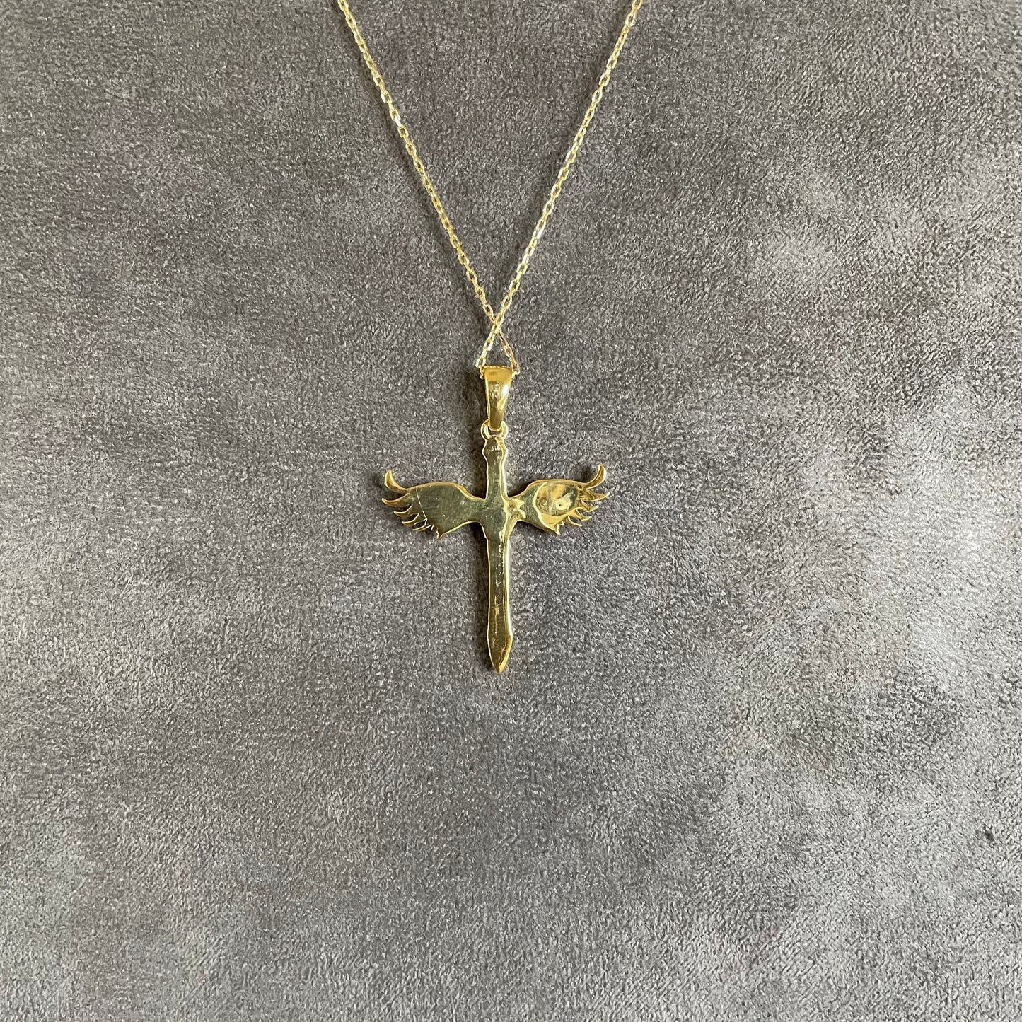 St. Michael Sword Pendant, 14K Real Gold Sword of Commander of The God Saint Michael Necklace, The Archangel, Patron Saint Pendant