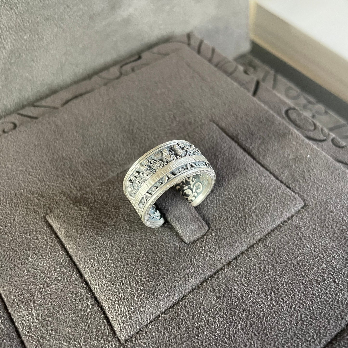 The Last Supper Ring, Sterling Silver Jesus and His Apostes Christian Ring, Renaissance Men Ring, Christian Jewelry, Religious Gift