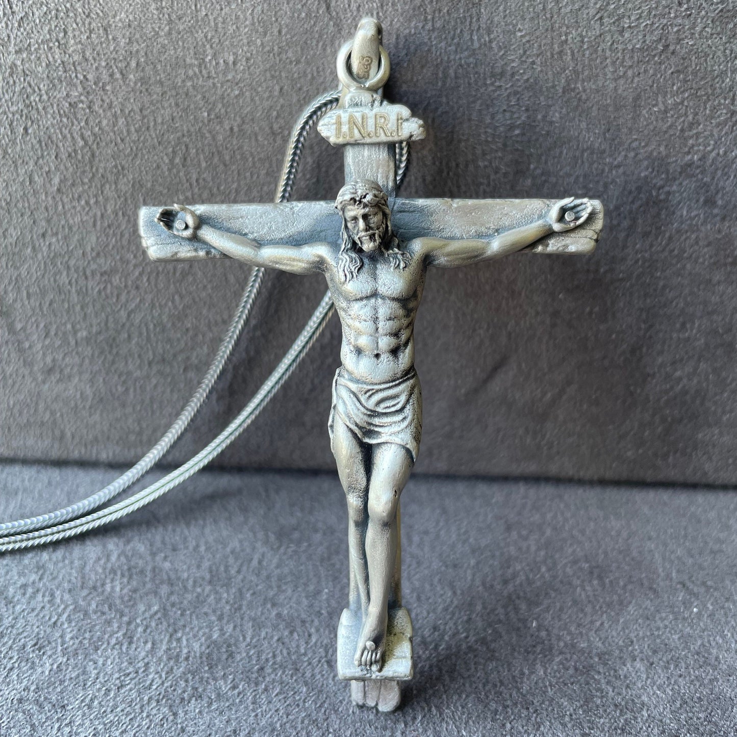 Crucifix Pendant Sterling Silver Jesus Cross Necklace