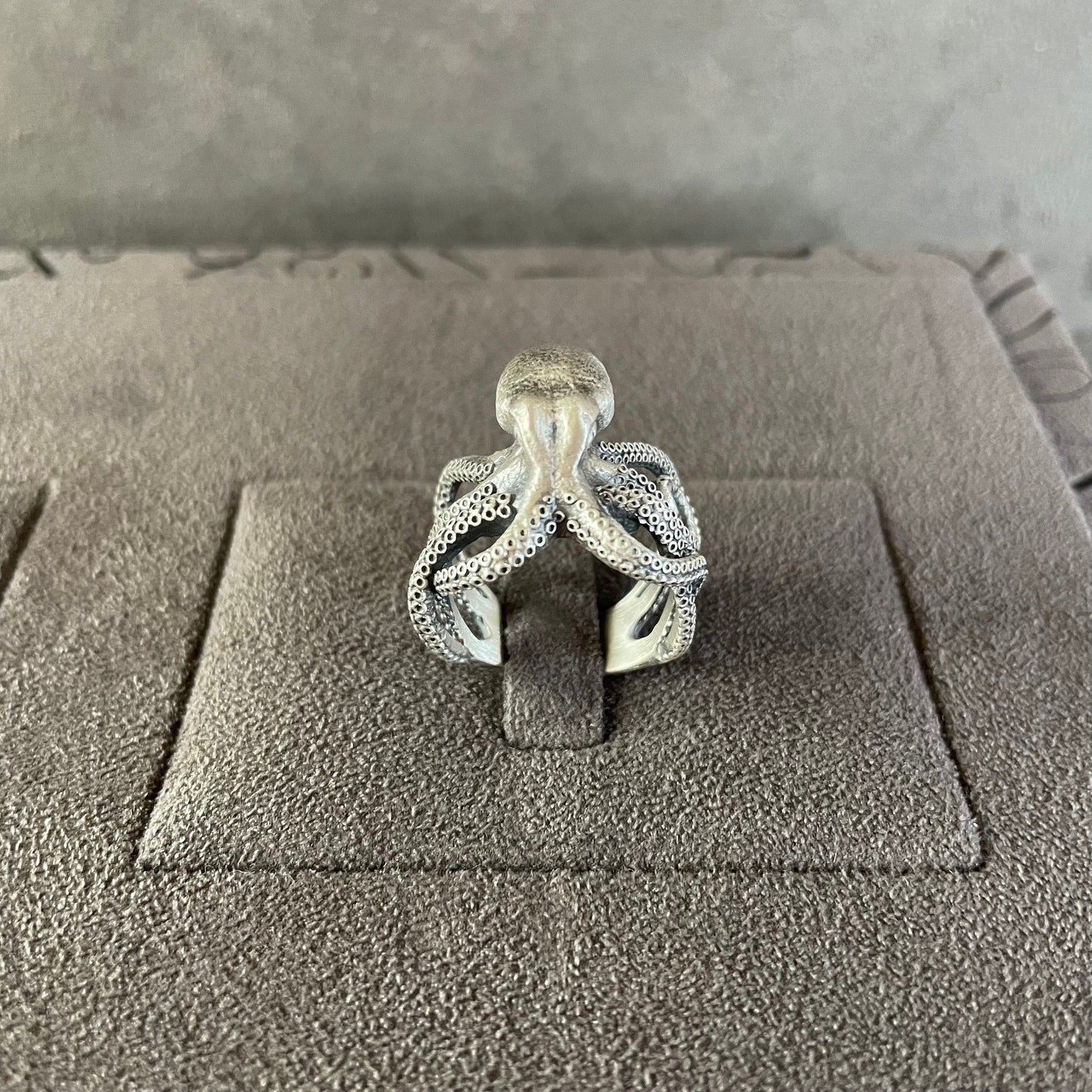 Octopus Ring, Sterling Silver Ocean Kraken Ring, Sea Animal Jewelry, Pinky Ring, Gift For Boyfriend, Handmade Engraved Gift