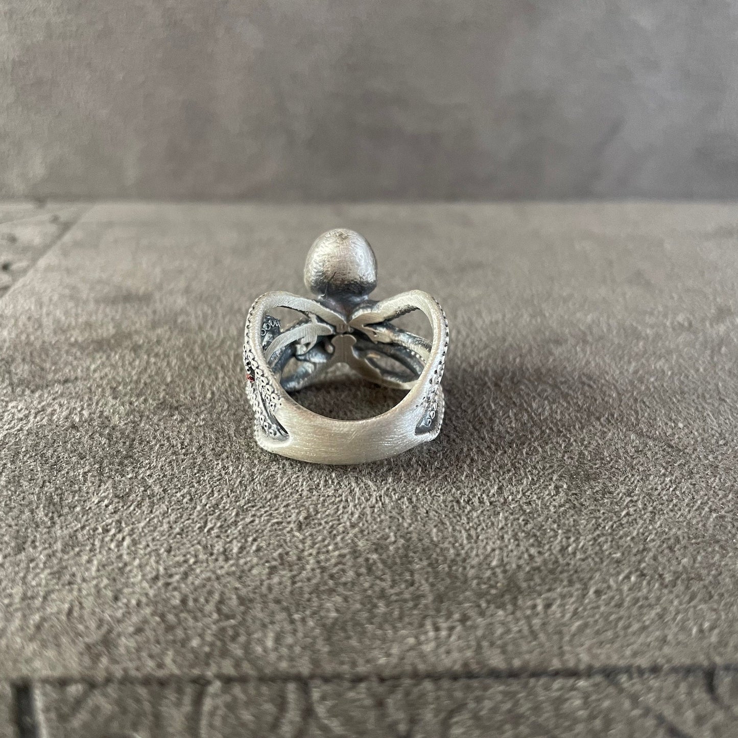 Octopus Ring, Sterling Silver Ocean Kraken Ring, Sea Animal Jewelry, Pinky Ring, Gift For Boyfriend, Handmade Engraved Gift