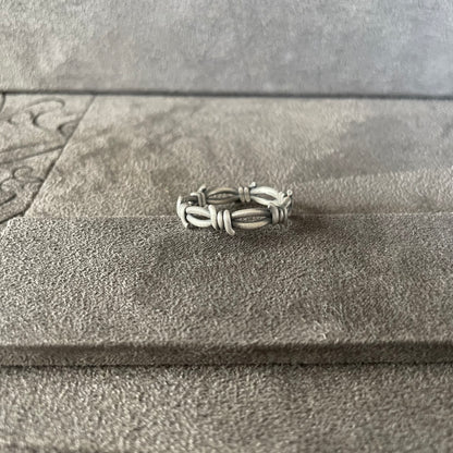 Double Barbed Wire Ring, Sterling Silver Trendy Jewelry, Band Ring,  Bridesmaid Gifts, Girlfriend Gift Ideas, Women Jewelry, Sister Gift