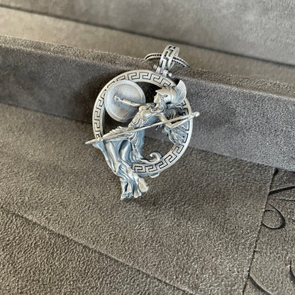 Goddess Athena Pendant, Sterling Silver Greek Goddess Roman Mythology Necklace, Minerva Pendant, Mythology Lover, Sister Gift from Sister