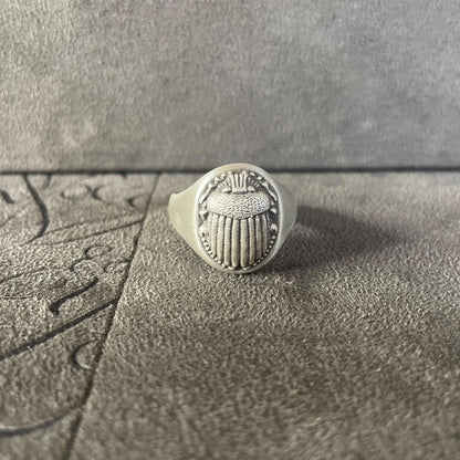 Sterling Silver Egyptian Scarab Men Ring