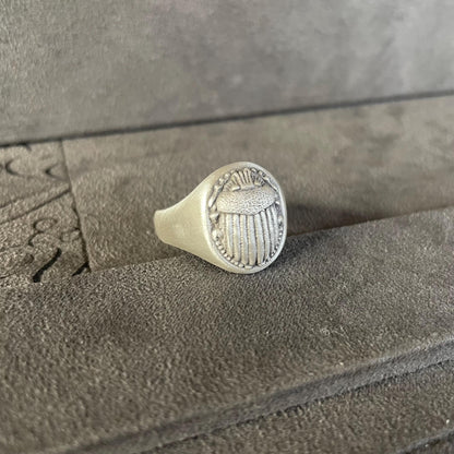 Sterling Silver Egyptian Scarab Men Ring