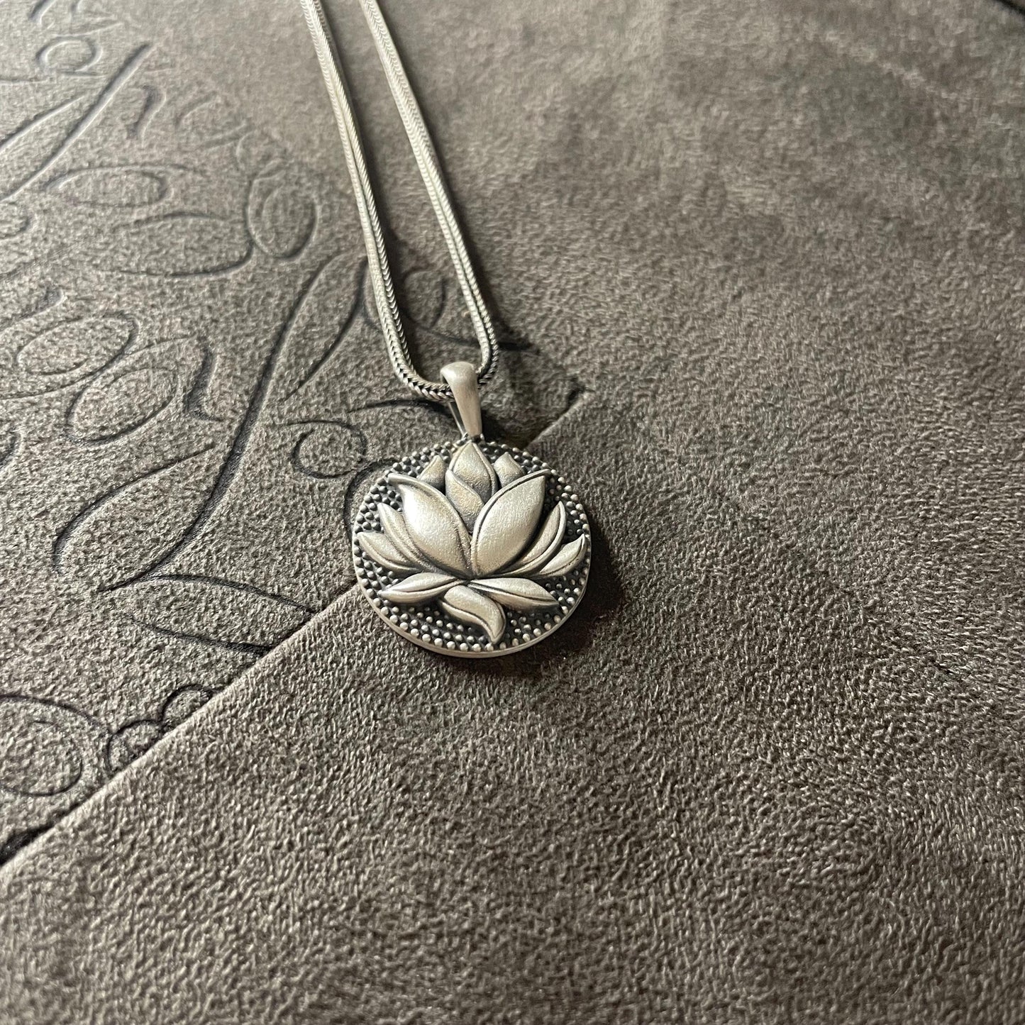 Lotus Flower Pendant, Sterling Silver Lotus Necklace, Dainty Yoga Necklace, Necklace, Meditation Symbol Jewelry, Om Meditation Gift