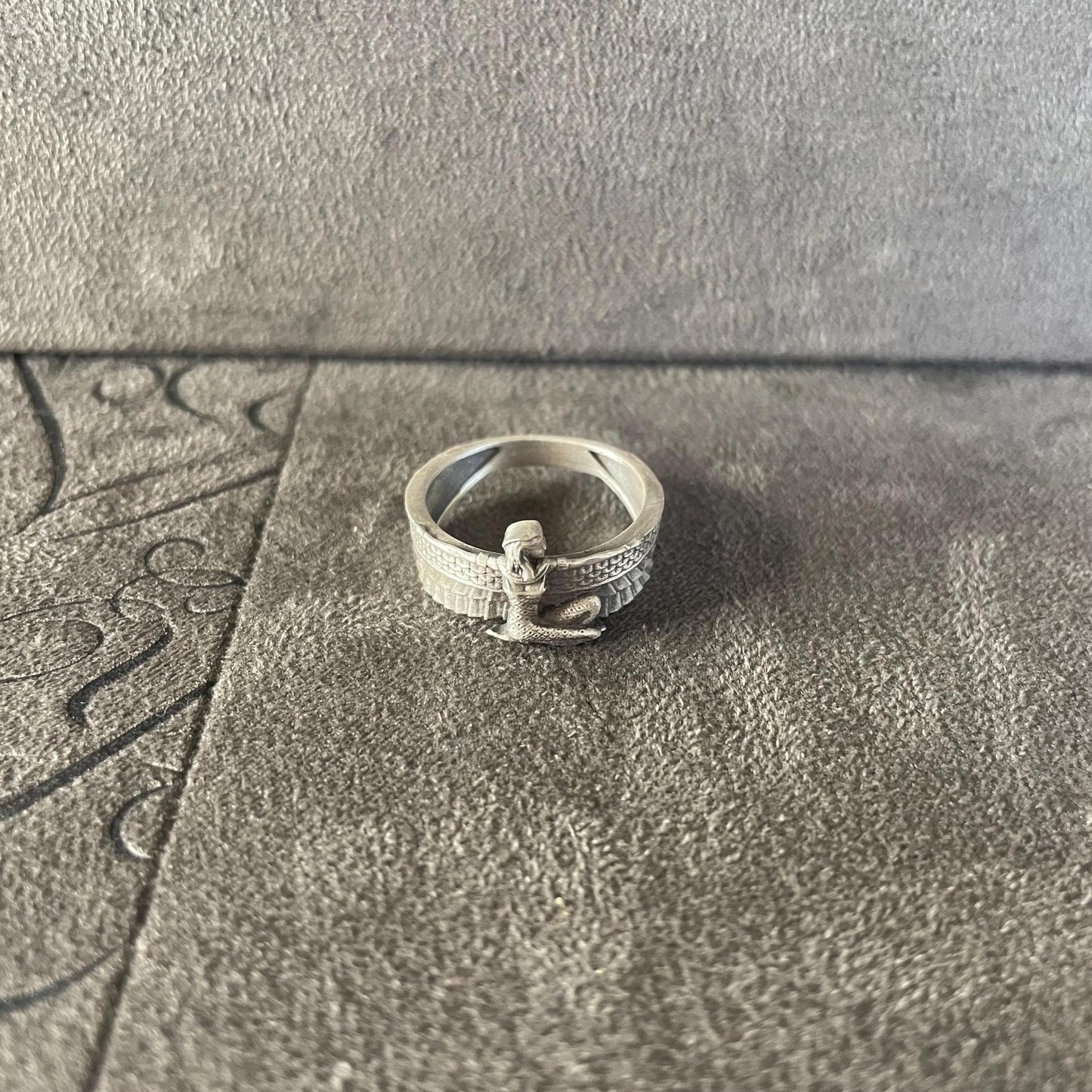 Isis Ring, Sterling Silver God Winged Isis Ring, Egyptian Jewelry, Minimalist Gift, Mythology Jewelry, Fidget Ring, Protector Goddess